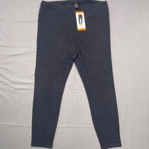 Max & Mia High Waisted French Terry Leggings Womens XXL 2XL Charcoal Gray NWT